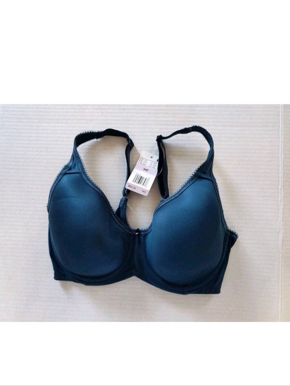 Wacoal Women's Basic Beauty Underwire Spacer T-shirt Bra Size 34D Blue 853192